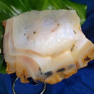 Dendritic Agate Slab with Quartz